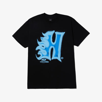 HUF | HEAT WAVE T-SHIRT  { BLACK