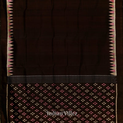 Black Coffee Designer Contemporary Silk Saree