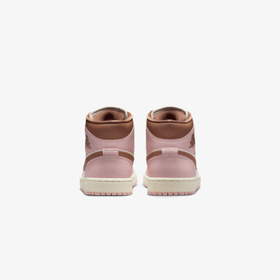JORDAN | AIR JORDAN 1 MID { PINK OXFORD/ARCHAEO BROWN-SAIL