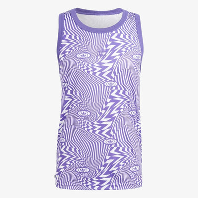 Adidas Originals | REKIVE ALLOVER PRINT TANK  { WHITE/PURRUS