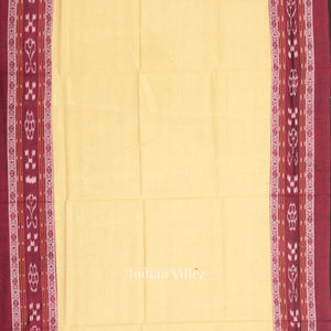 Maroon Cream Pasapali Sambalpuri Cotton Dress set with Dupatta