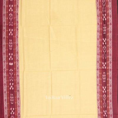Maroon Cream Pasapali Sambalpuri Cotton Dress set with Dupatta