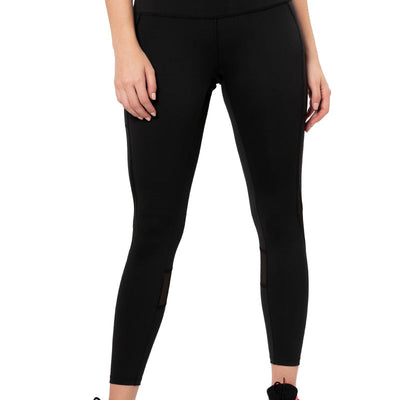 Flaunt Panelled High Rise Active Leggings - Jet Black
