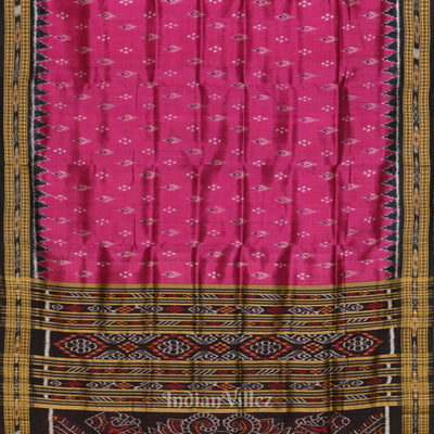 Purple Black Mayur Chandrika Khandua Silk Saree