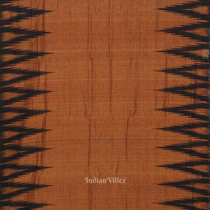 Brown Black Kargil Kumbha Maniabandha Cotton Saree