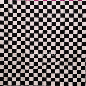 Black White & Purple Odisha Ikat Pasapali Sambalpuri Silk Saree