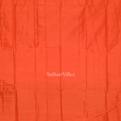 Black Orange Tribal Theme Sambalpuri Silk Saree