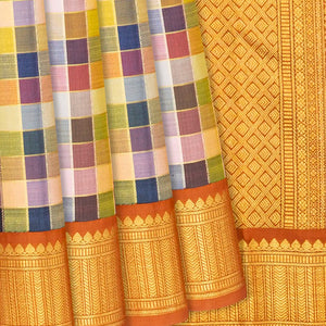 Four Thousand Colour Handloom Natural Dyed Korvai Silk Saree