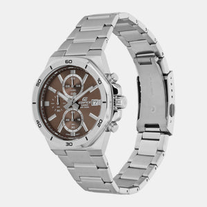 Edifice Men Quartz Brown Dial Chronograph Stainless Steel Watch ED585