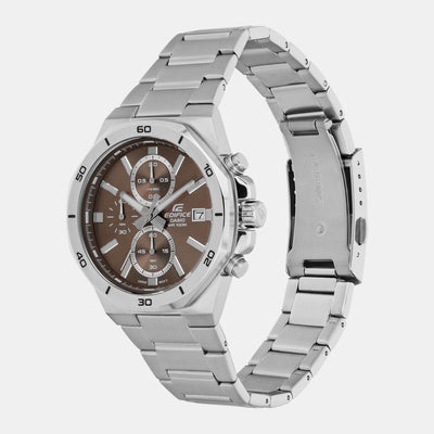 Edifice Men Quartz Brown Dial Chronograph Stainless Steel Watch ED585