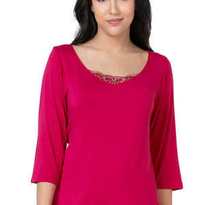 Lace Touch Sleep Top - Granita