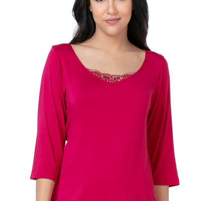 Lace Touch Sleep Top - Granita