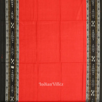 Black Red Pasapali Sambalpuri Cotton Dress set with Dupatta