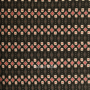 Black Pasapali Sambalpuri Ikat Cotton Fabric