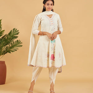 White short kurta set