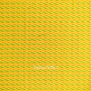 Yellow Pochampally Ikat Silk Cotton (Sico) Fabric