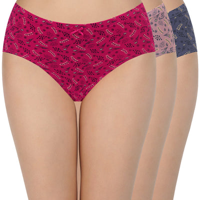 Printed Mid Rise Hipster (Pack of 3)