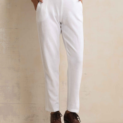 trueBrowns White Woollen Pants