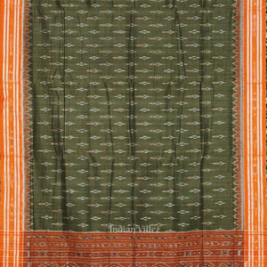 Mehendi Green Mayur Chandrika Maniabandha Cotton Saree