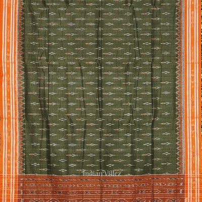 Mehendi Green Mayur Chandrika Maniabandha Cotton Saree