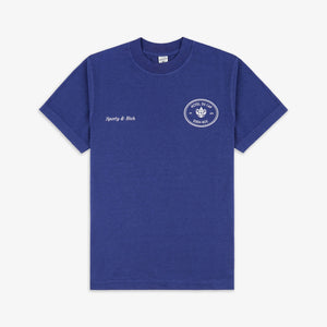 SPORTY & RICH | HOTEL DU CAP T-SHIRT { INDIGO/WHITE