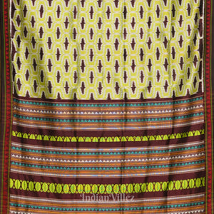 Pista Green Dongria Border with Dongaria Anchal Contemporary Silk Saree