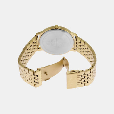 Dale Men Quartz Gold Dial Analog Stainless Steel Watch AX2871