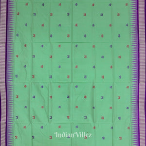 Green Laxmi Pada Design Odisha Ikat Bomkai Silk Saree