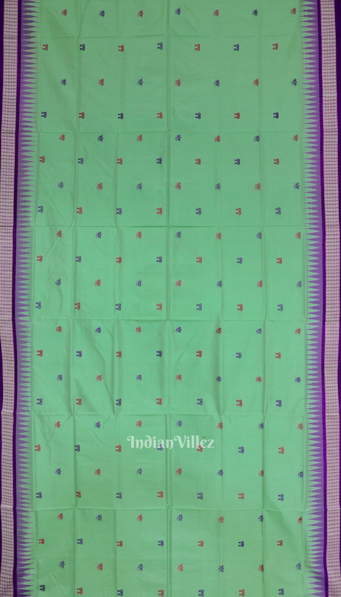 Green Laxmi Pada Design Odisha Ikat Bomkai Silk Saree