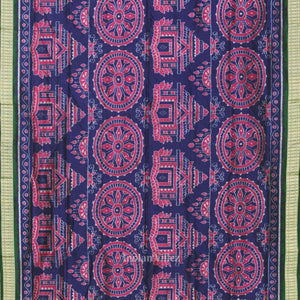 Exclusively Blue Konark Temple Theme Sambalpuri Silk Saree