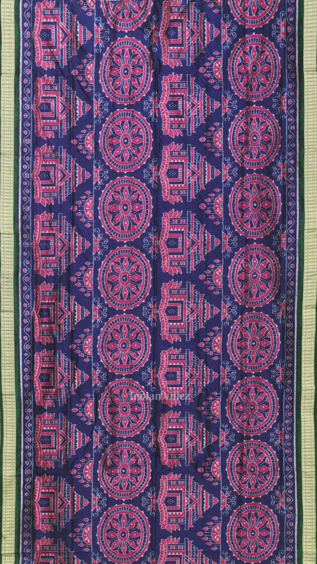 Exclusively Blue Konark Temple Theme Sambalpuri Silk Saree