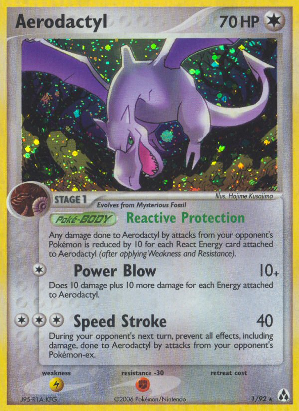 Aerodactyl - 1/92 - Rare Holo