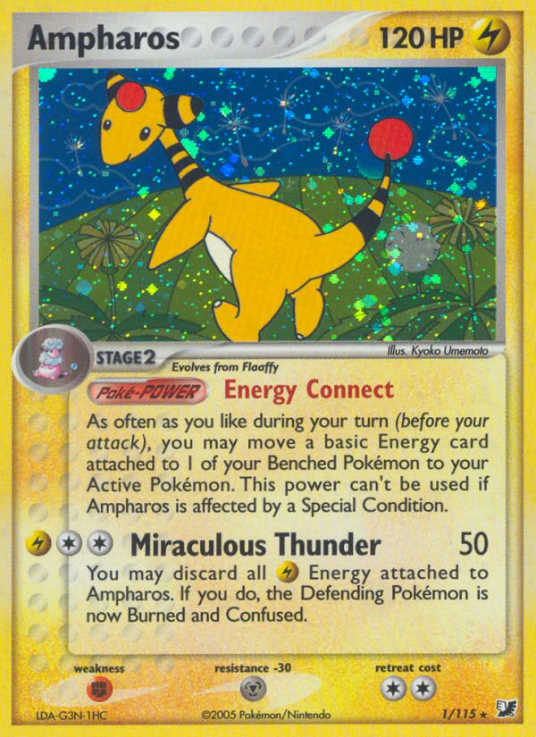 Ampharos - 1/115 - Rare Holo