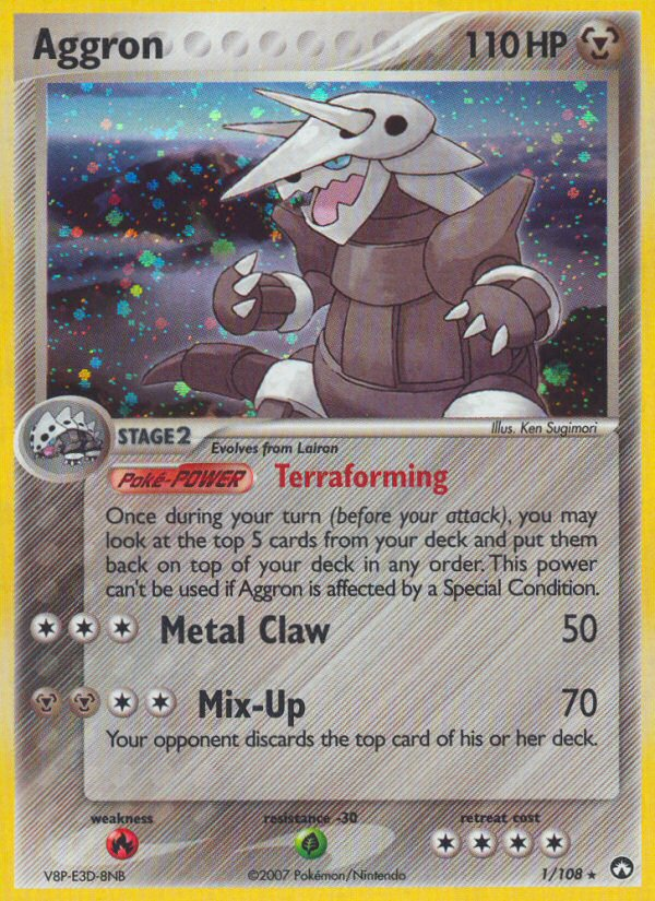 Aggron - 1/108 - Rare Holo