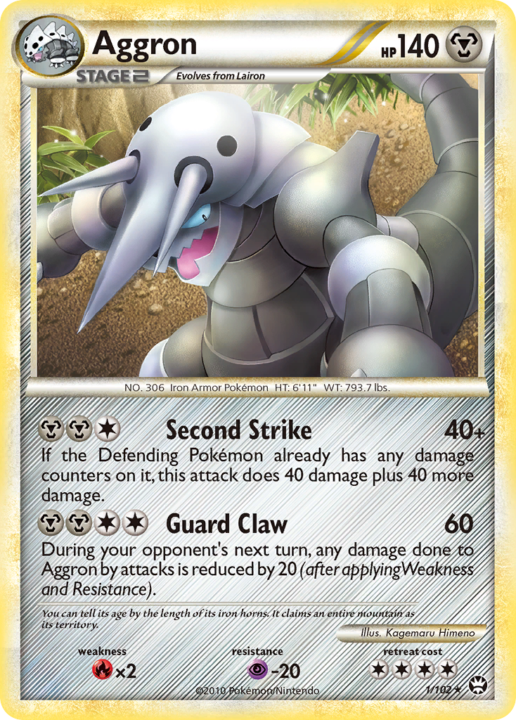 Aggron - 1/102 - Rare Holo