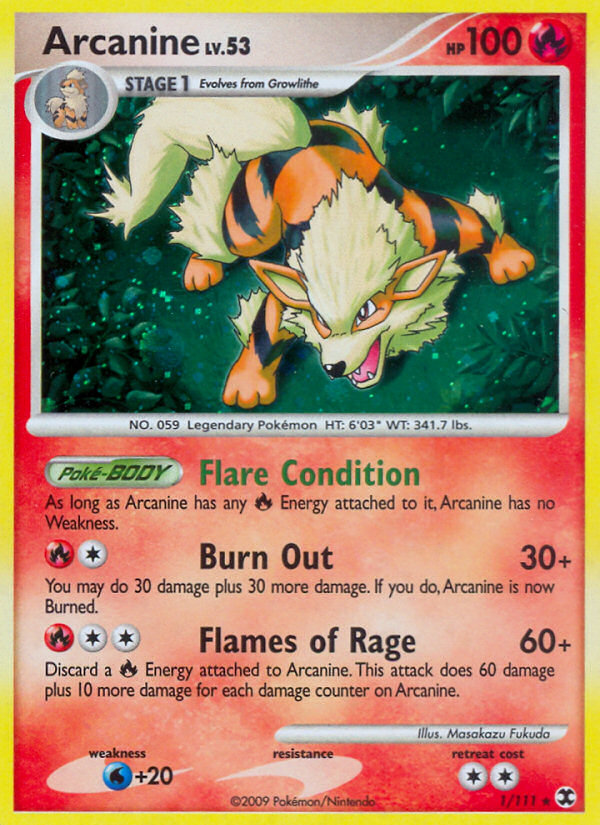 Arcanine - 1/111 - Rare Holo