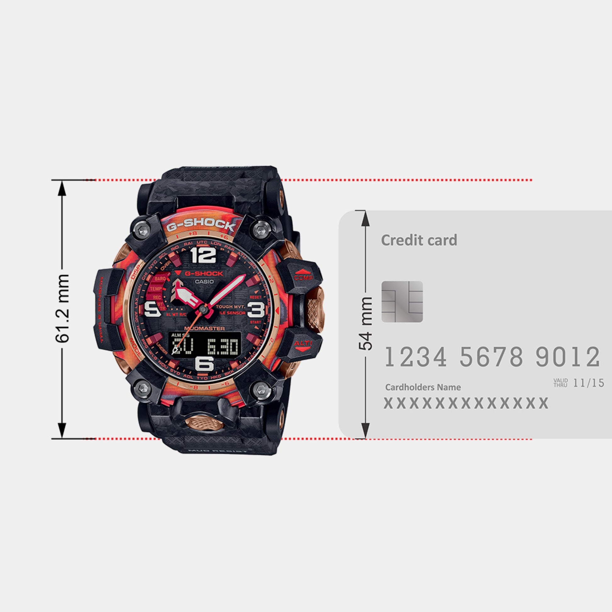 G-Shock Men Quartz Black Dial Analog-Digital Resin Watch G1322