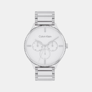 Ck Dress Women Quartz White Dial Multi-Function Stainless Steel Watch 25200373