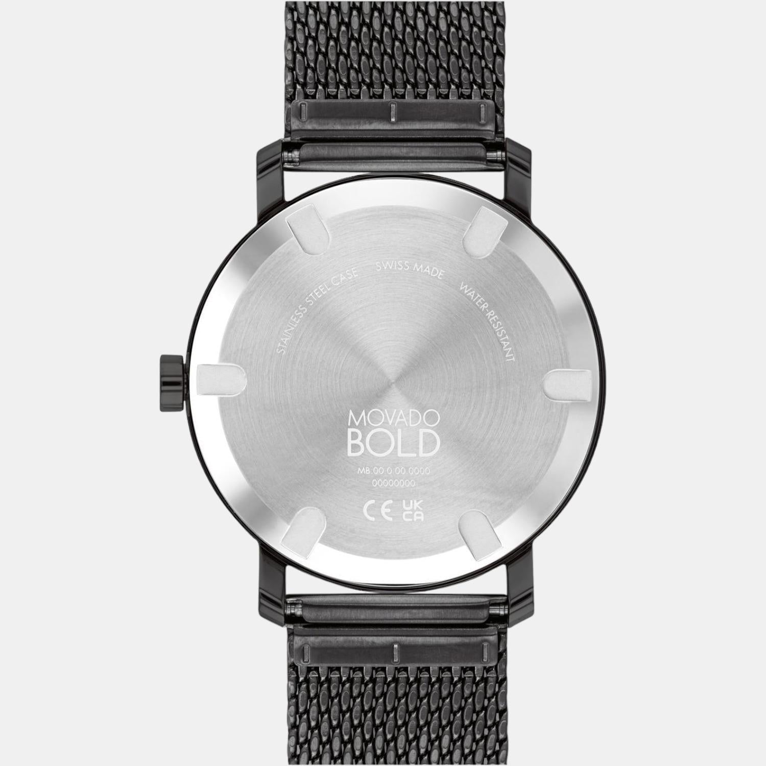 Bold Evolution Men Quartz Black Dial Analog Stainless Steel Watch 3600792