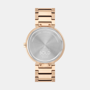 Bold Women Quartz Rose Gold Dial Analog Stainless Steel Watch 3601089