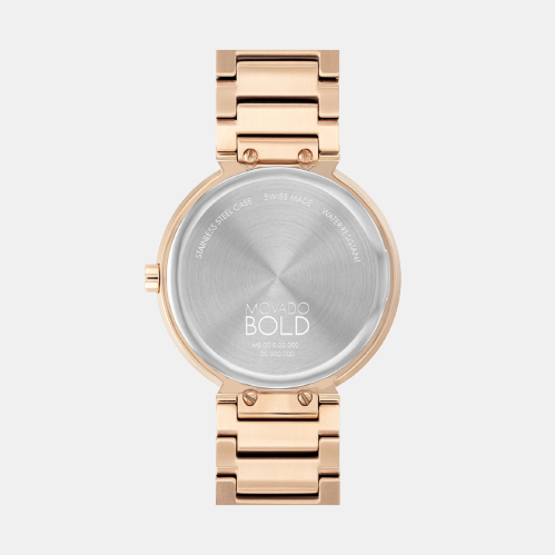 Bold Women Quartz Rose Gold Dial Analog Stainless Steel Watch 3601089