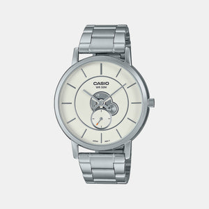 Enticer Men Quartz Silver Dial Analog Stainless Steel Watch A2129