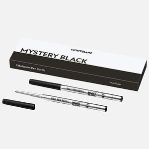 Montblanc 2 Ballpoint Pen Refill Medium, Mystery Black