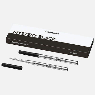 Montblanc 2 Ballpoint Pen Refill Medium, Mystery Black