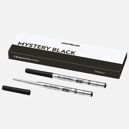 Montblanc 2 Ballpoint Pen Refill Medium, Mystery Black