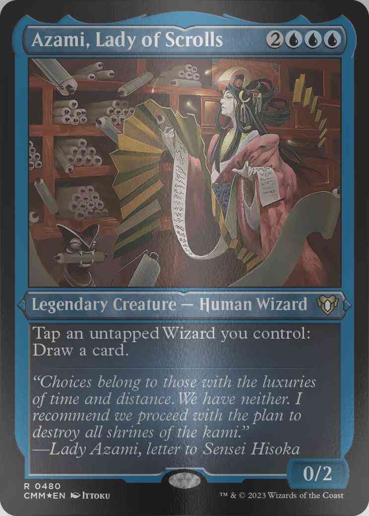Azami, Lady of Scrolls [480] [Commander Masters] [Etched Foil]