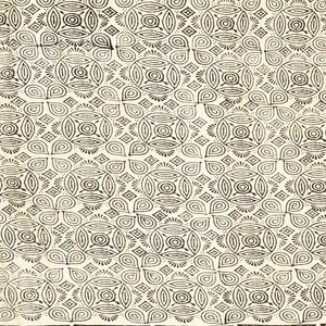 Beige Jaipur Cotton Saree Printed With Pink Floral Motifs