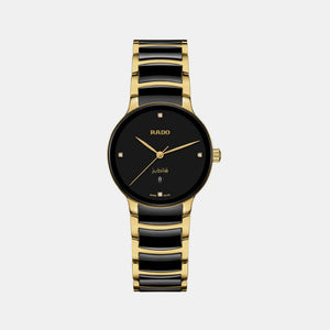 Centrix Women Quartz Black Dial Analog Ceramic Watch R30025712