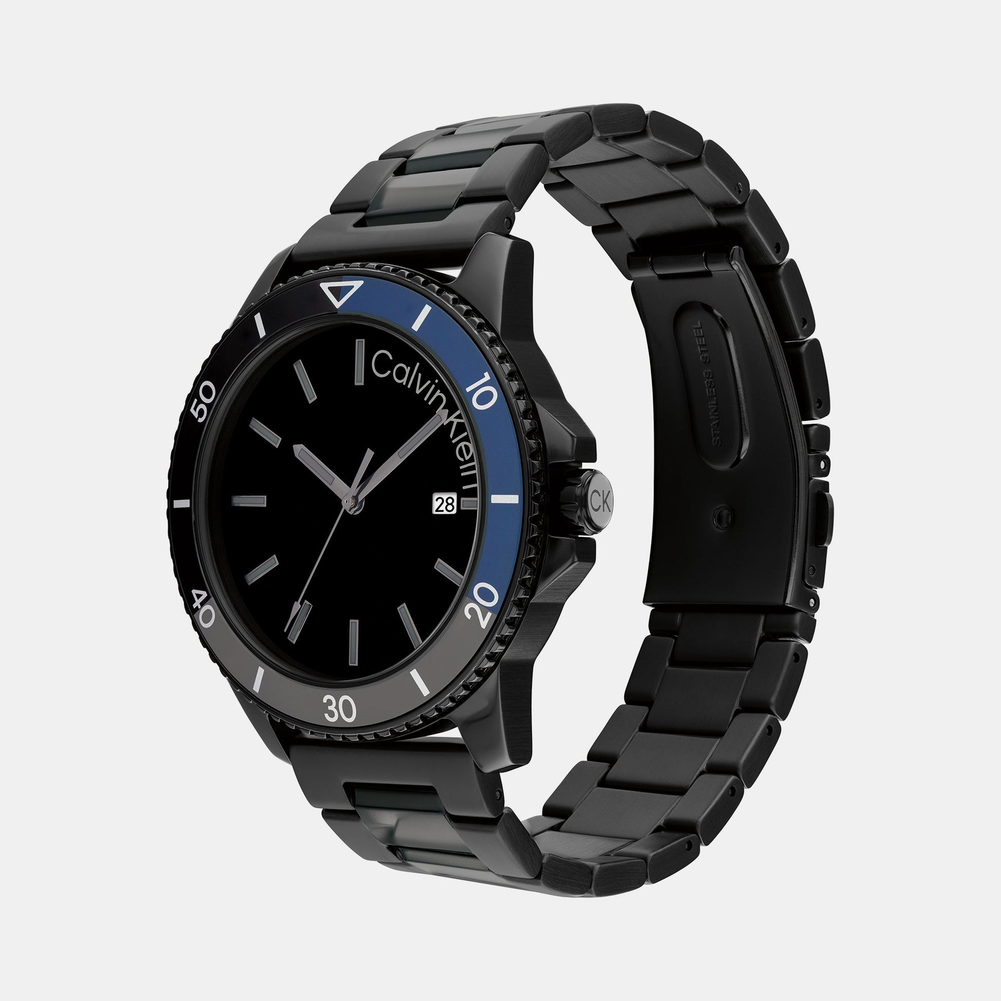 Aqueous Men Quartz Black Dial Analog Stainless Steel Watch 25200382