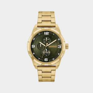 Grip Men Quartz Olive Green Dial Chronograph Stainless Steel Watch 1530277